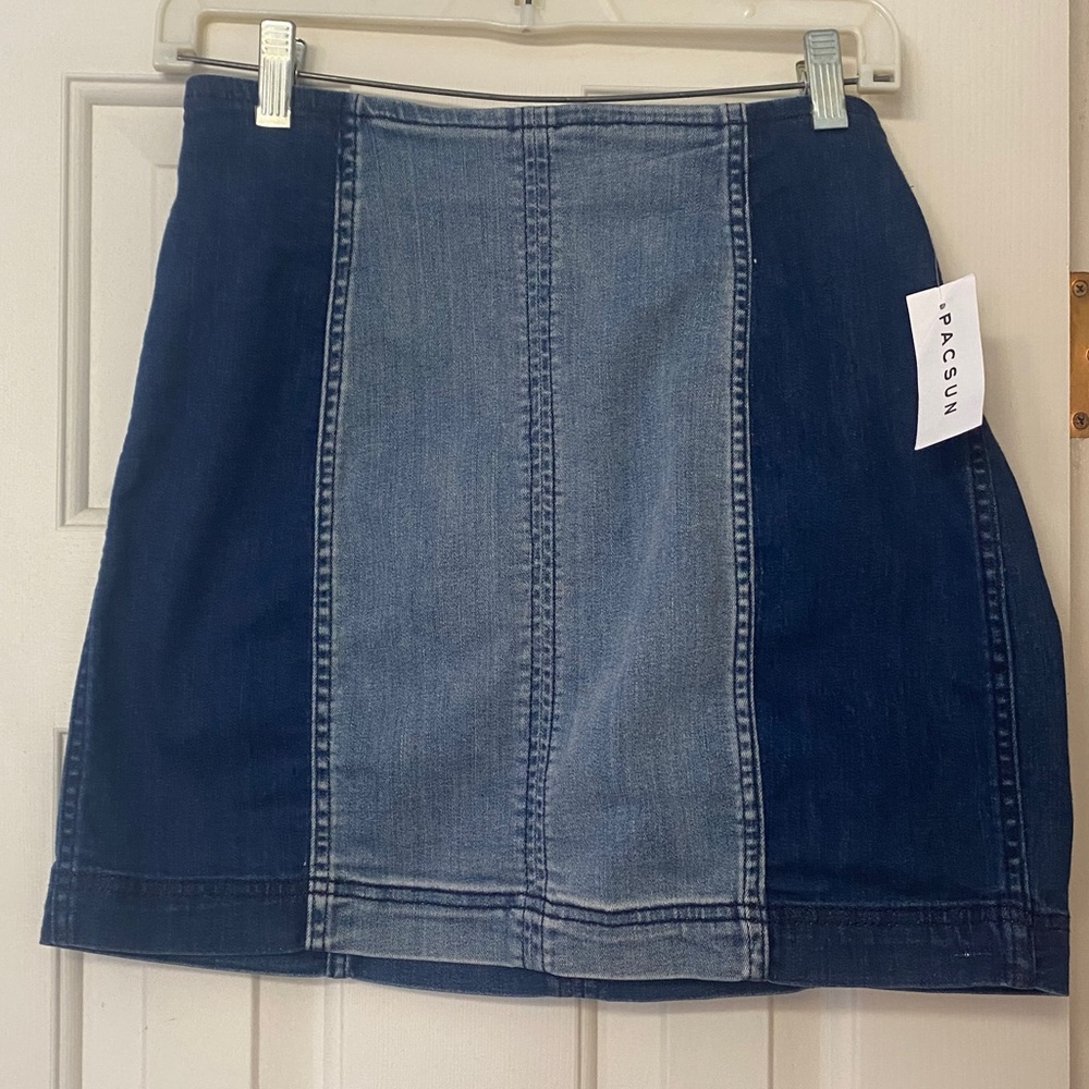 NWT Pacsun panel denim skirt